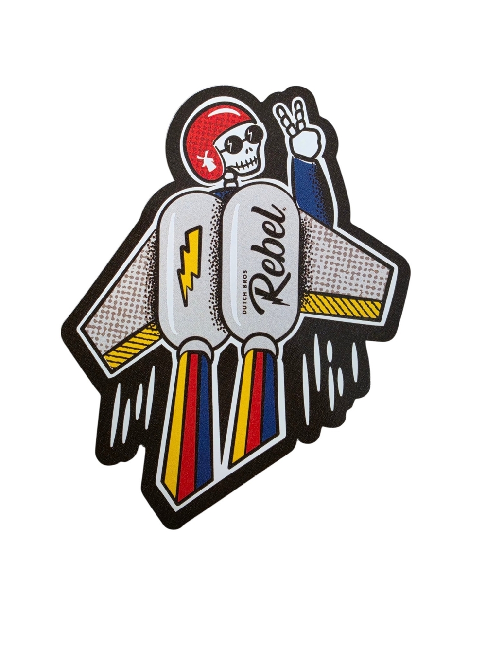 Dutch Bros Limited Edition Rebel Skull Jetpack Sticker - September 10 Release